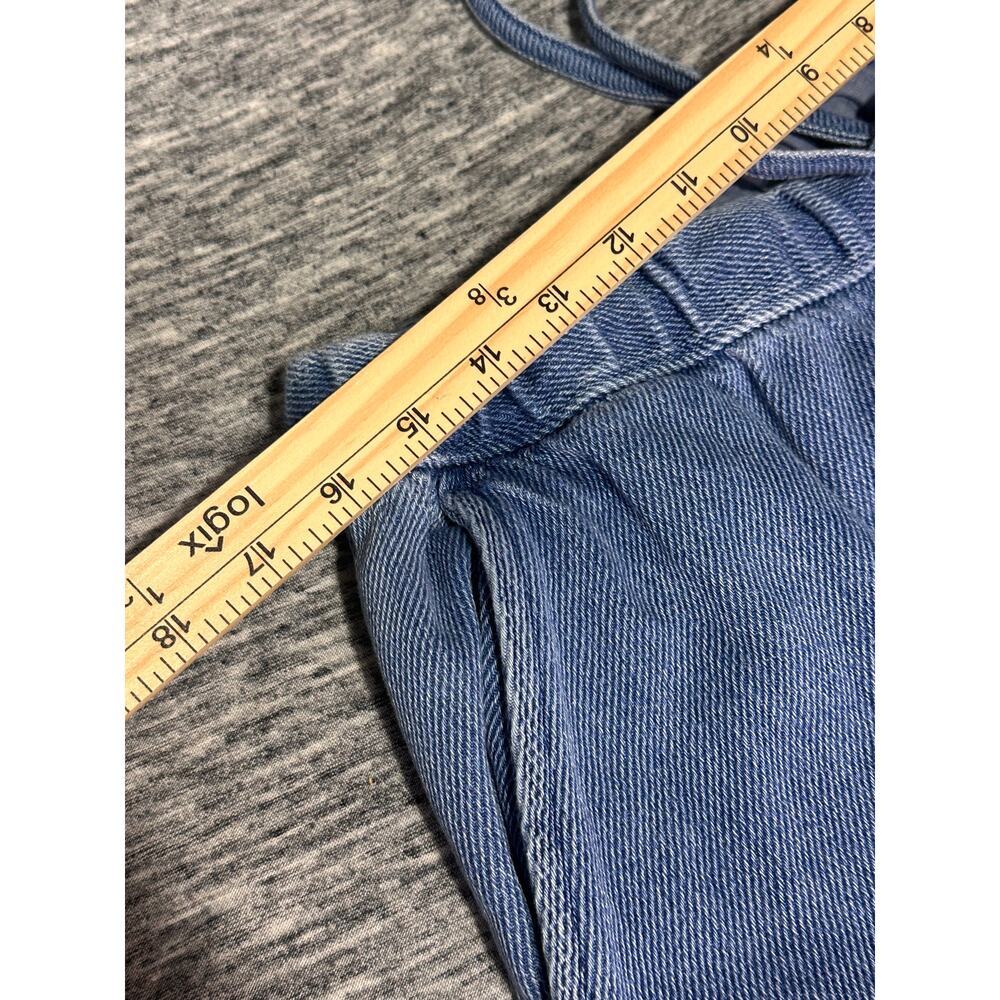 High-Waist Wide Leg Cropped Jeans - Light Blue - Picture 8 of 9